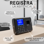 Control Acceso Huellero Asistencia Empleados Huella Negro (HUE0100)