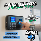 Control Acceso Huellero Asistencia Empleados Huella Negro (HUE0100) TT