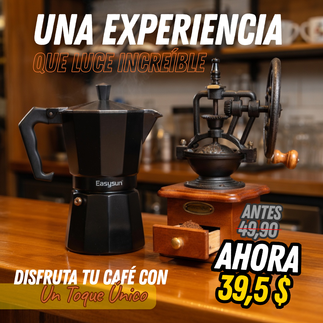 Combo Molinillo + Cafetera Italiana Premium (MLC2100)