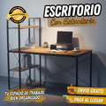 Escritorio con Estanterías de Madera (120x117) medidas