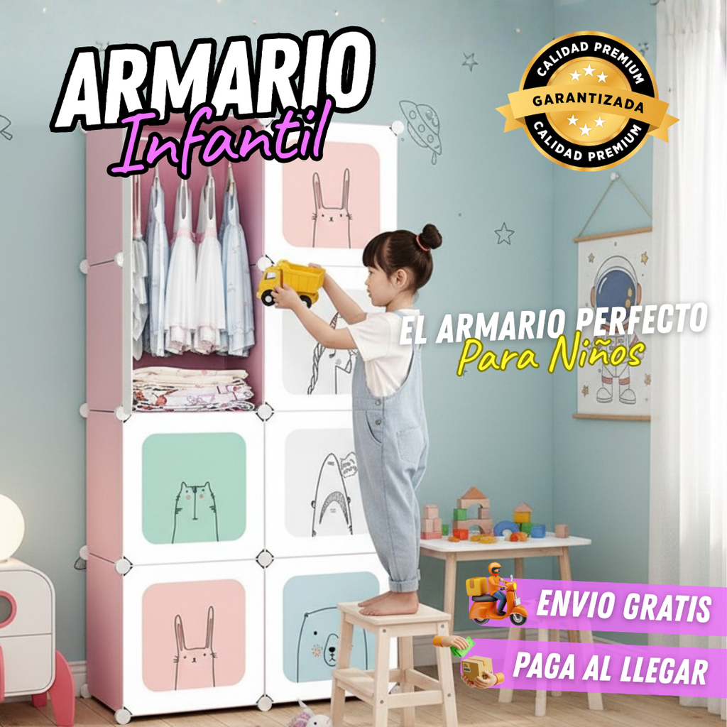 Armario Infantil Organizador De Ropa Y Juguetes
