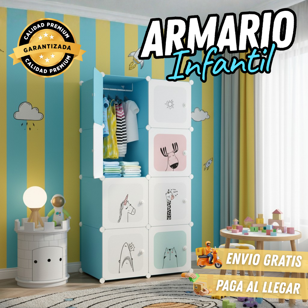 Armario Infantil Organizador De Ropa Y Juguetes
