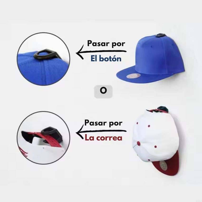 Ganchos Organizador Gorras Para Pared X6 OGR6200