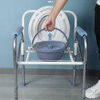 Silla Inodoro Plegable con Posa Manos