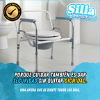 Silla Inodoro Plegable con Posa Manos