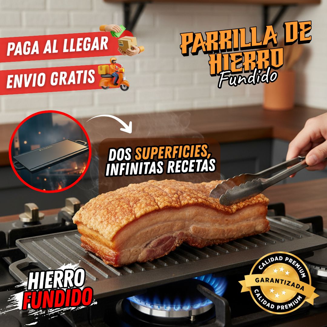 Parrilla de Hierro Fundido Reversible