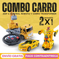 Combo Retroexcavadora a control remoto + carro transformer
