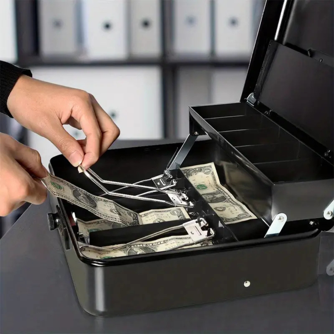 Caja de almacenamiento de efectivo con cerradura