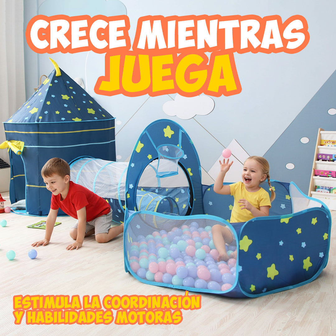 Carpa Castillo 3 En 1 Túnel + Piscina TNC010X
