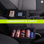 Apoyabrazos para Carro con USB y Espacio Extra