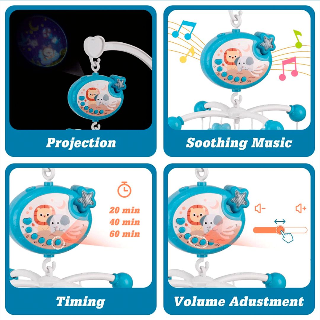 Móvil Musical Con Proyector Para Cuna MOV040X