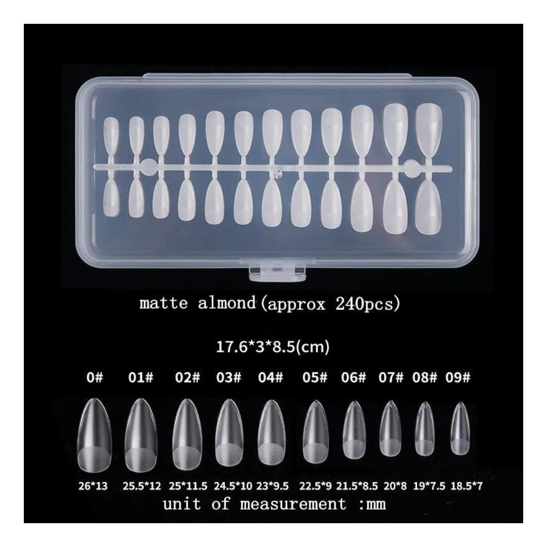 Set 240 Uñas Press On Nail Tips Varios Tamaños