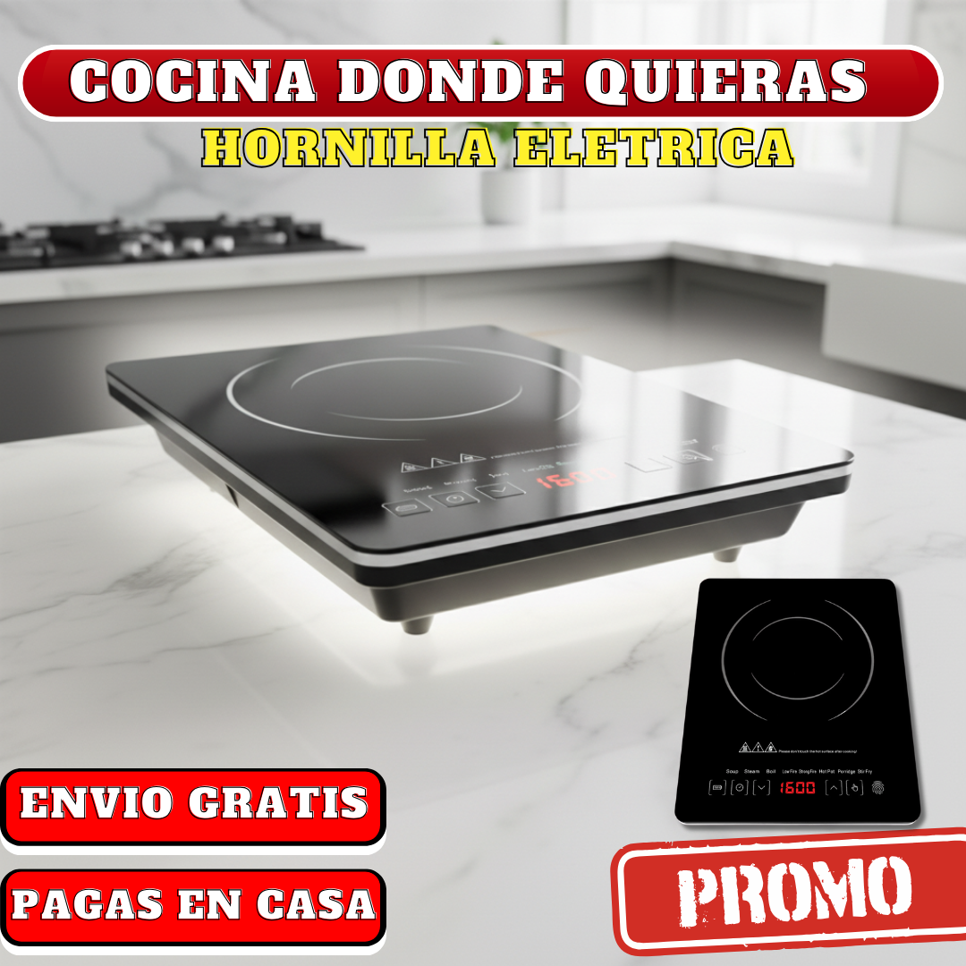 Placa de Inducción 110V Inteligente, Pantalla Táctil, Cocina Premium (IND0100) TT