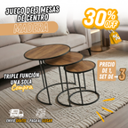 Juego de 3 Mesas de Centro de Madera TT (MCE0215)