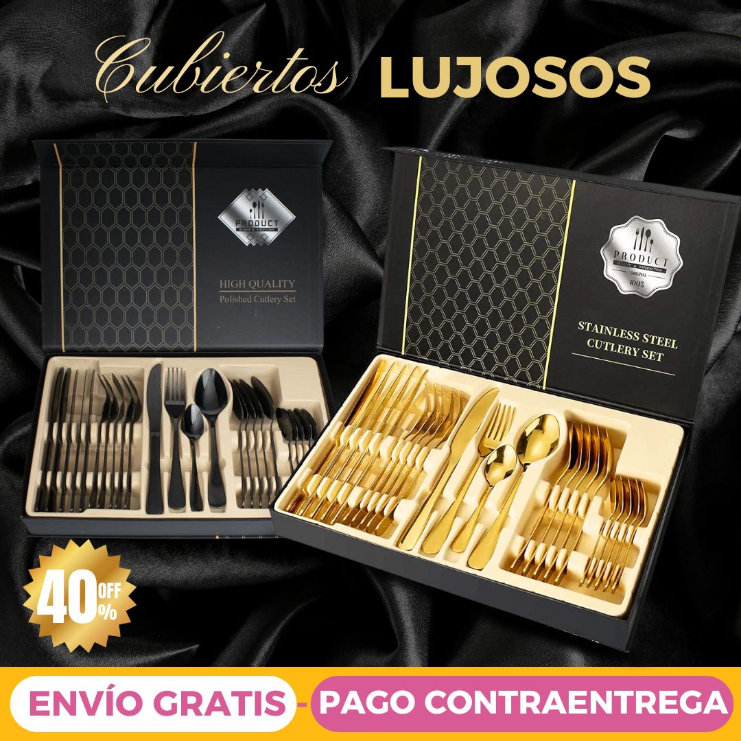 Set de Cubiertos 24 Piezas Acero Inoxidable