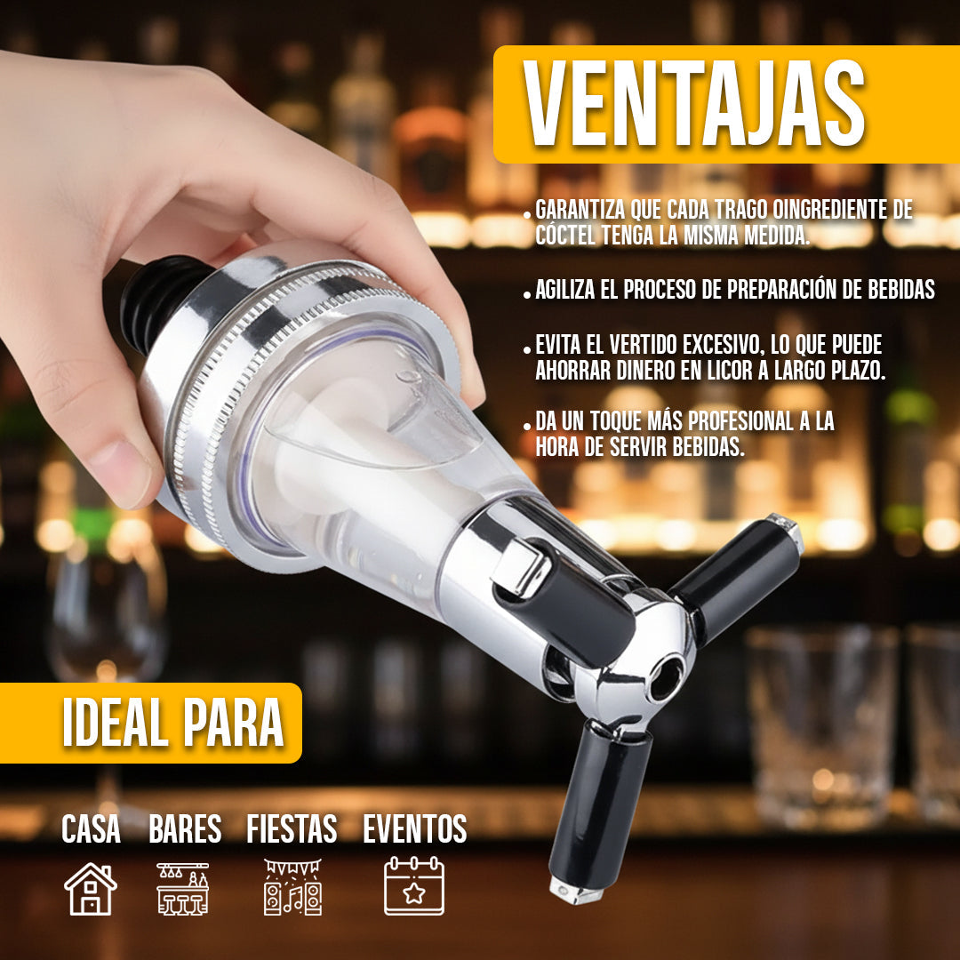 Dispensador de Licores Premium 4 Puestos con Dosificación Precisa (SBE0100)