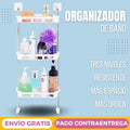 Estante De Baño 3 Espacios Color Blanco