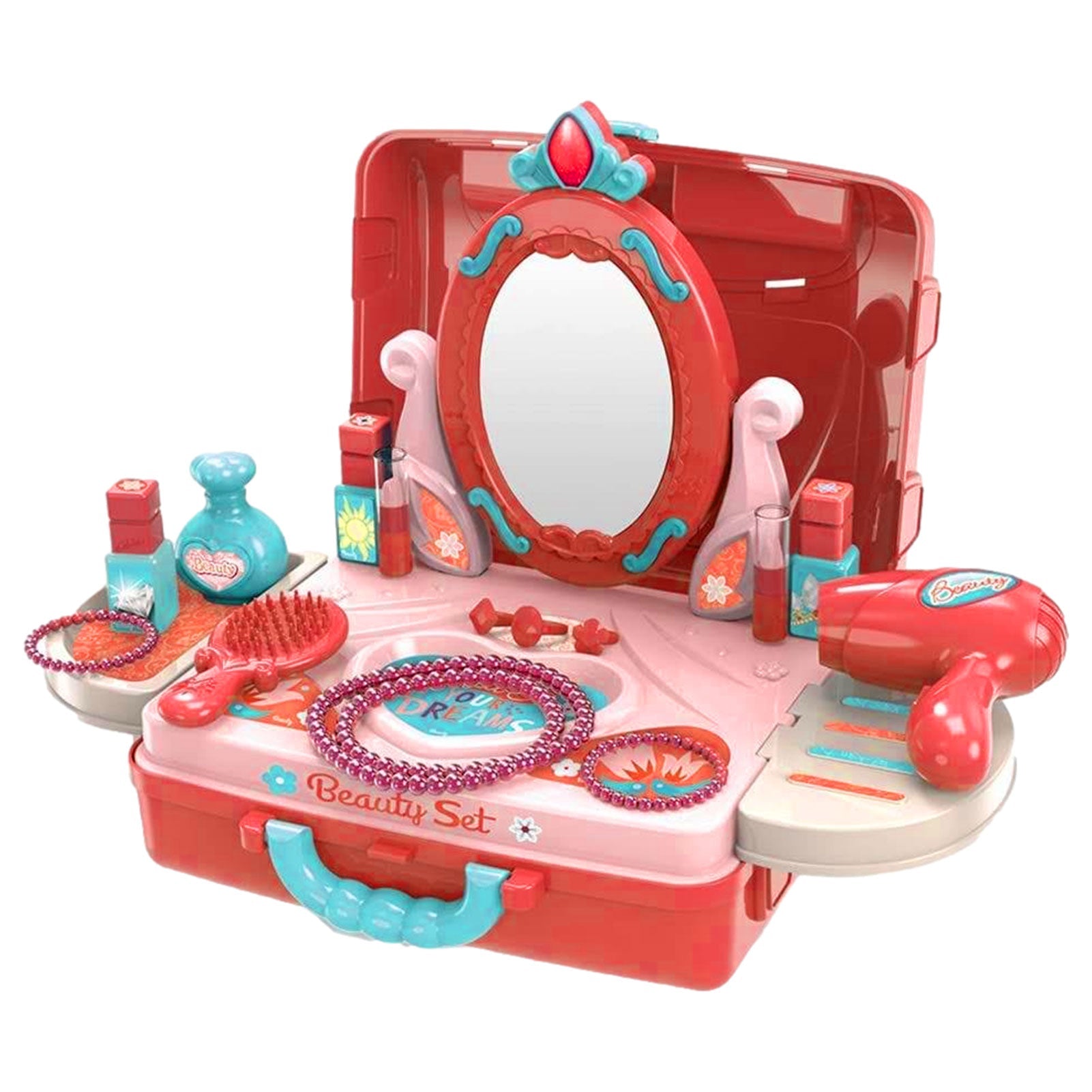 Set Tocador Maleta Portátil Para Niña Juguete De Lujo