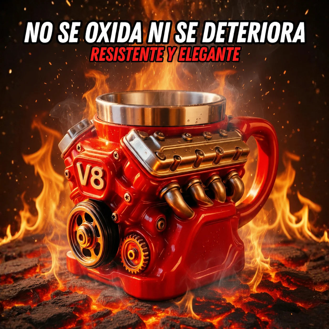 Taza de Café con Diseño de Motor V8 X2 Unidades